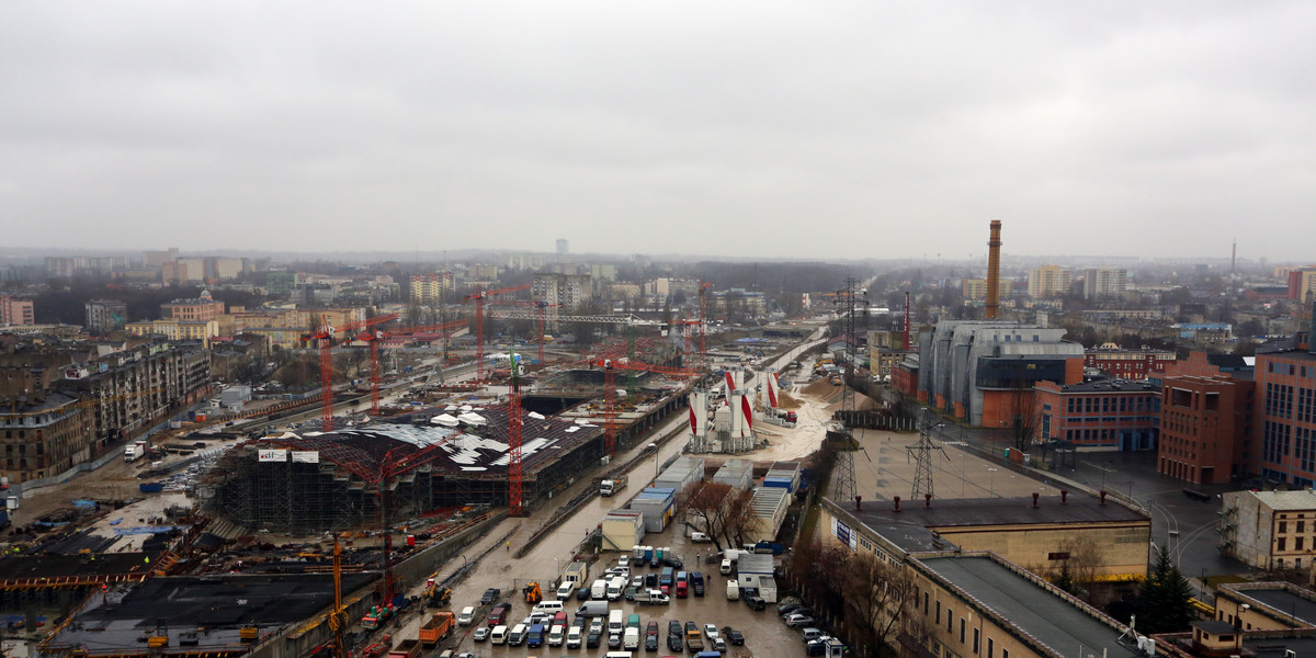 Budowa Dworca Łódź Fabryczna