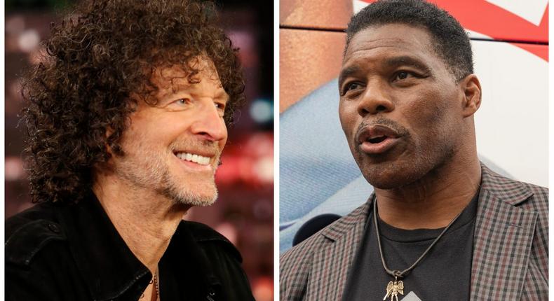 Howard Stern; Herschel Walker.Randy Holmes/Getty Images; Megan Varner/Getty Images