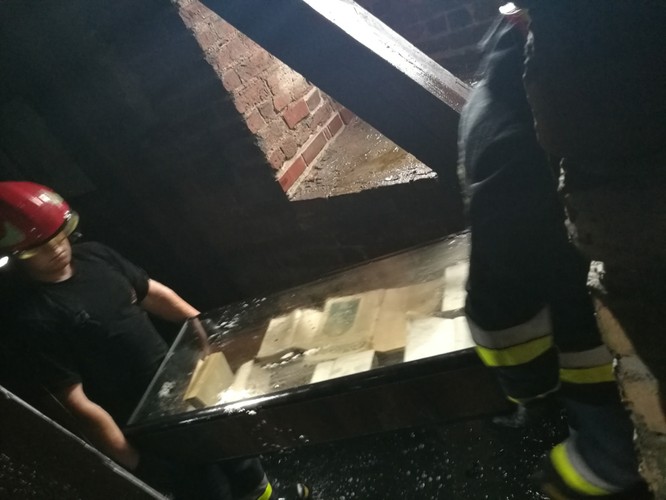 Zdjęcie z wnętrza Kościoła Katedralnego w Gorzowie Wielkopolskim, po pożarze