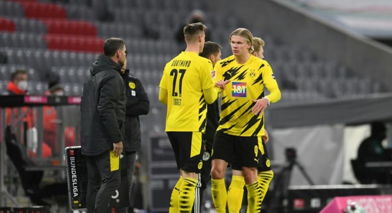 Dortmund's Norwegian forward Erling Braut Haaland has scored eight times in Europe this term
