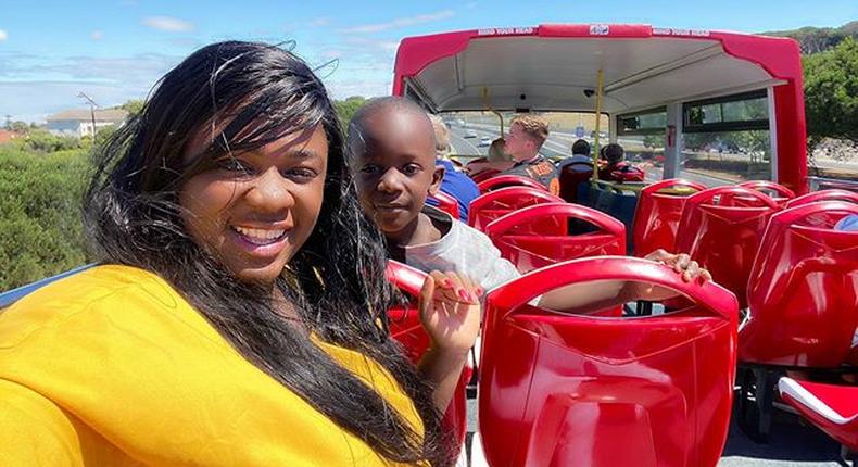 Tracey Boakye and her lovely son