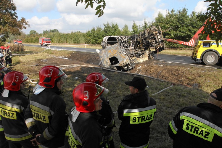 Wypadek w miejscowości Prusice na Dolnym Śląsku