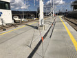 Zapadlisko na nowym peronie dworca kolejowego w Zakopanem