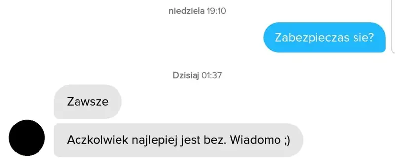 Tak brzmiała 90 % odpowiedzi u mężczyzn