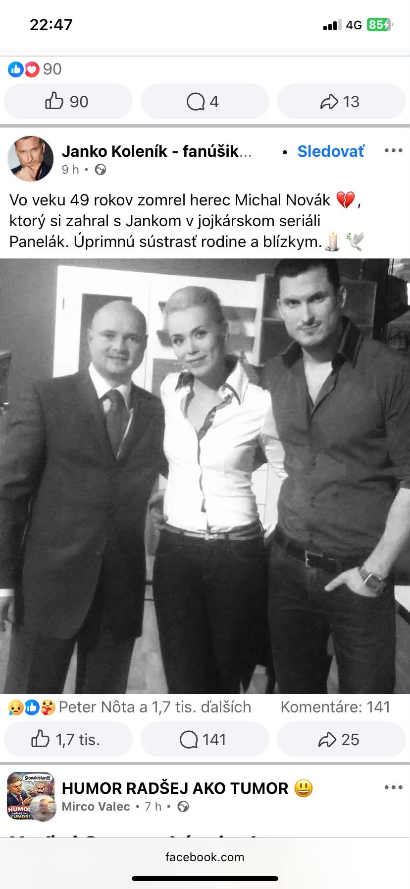 Michal Novák s Mirkou Gális Partlovou a Jánom Koleníkom počas nakrúcania Paneláku.
