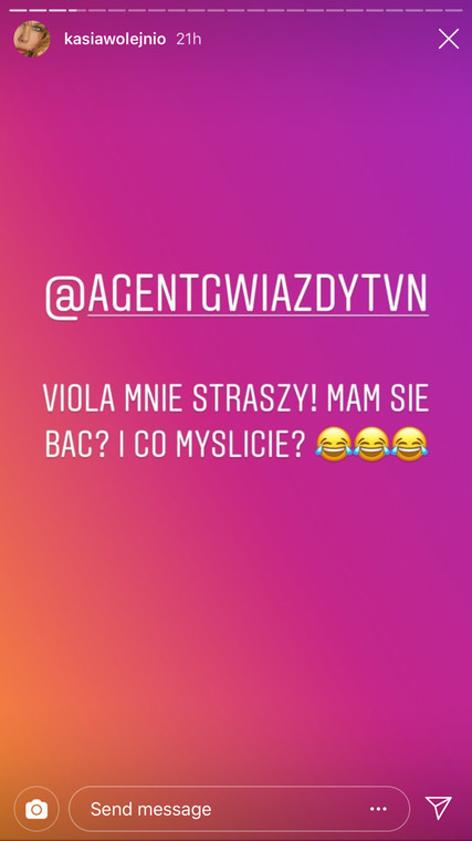 InstaStories Katarzyny Wołejnio