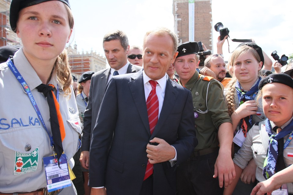 KRAKÓW ZLOT HARCERZY JUBILEUSZ DONALD TUSK