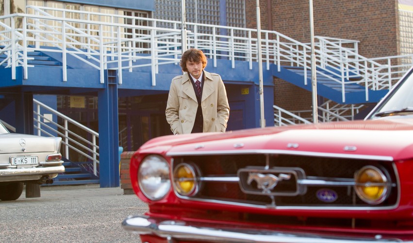 Mateusz Kościukiewicz na planie filmu 'Gwiazdy'