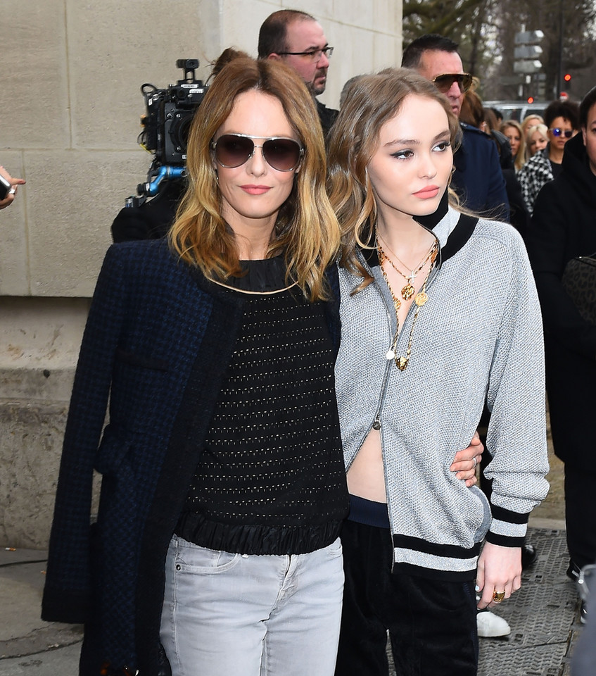 Vanessa Paradis i Lily-Rose Depp na Paris Fashion Week