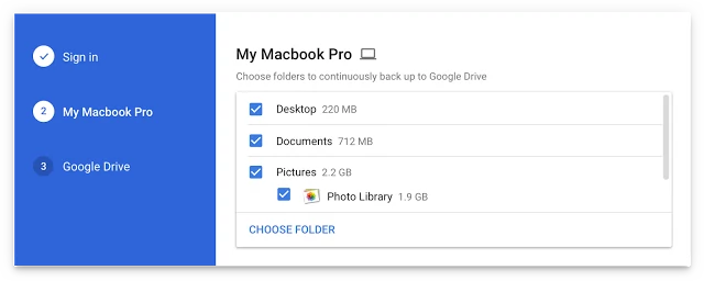 Back and Sync to nowy Dysk Google dla Windows i Mac