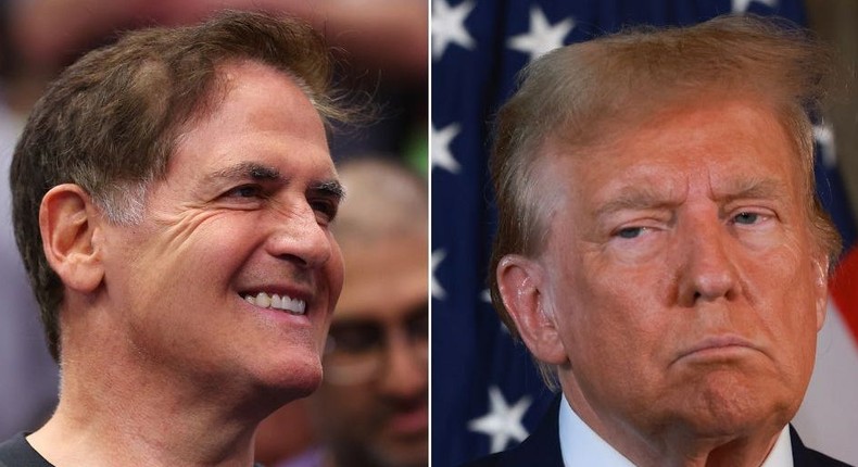 Mark Cuban said he once supported Donald Trump's campaign until he realized that Trump was someone who never learns.Michael Reaves via Getty Images; Joe Raedle via Getty Images