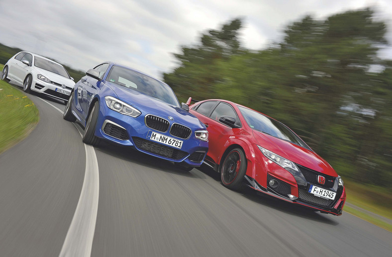 Porównanie: Honda Civic Type R Turbo, BMW M135i, VW Golf R