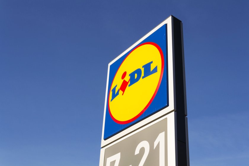 PRAGUE, CZECH REPUBLIC - FEBRUARY 25: LIDL company logo in front of supermarket from German chain, p