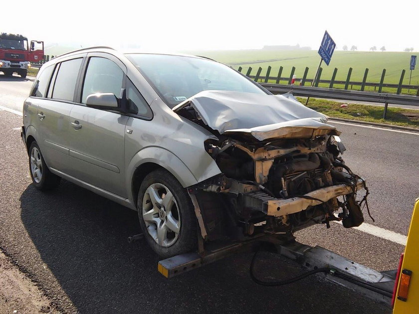 Góra św. Anny Wypadek na A4. Autostrada zablokowana