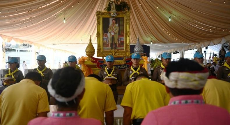 The six young Thais were acquitted of vandalising portraits of King Maha Vajiralongkorn and his father