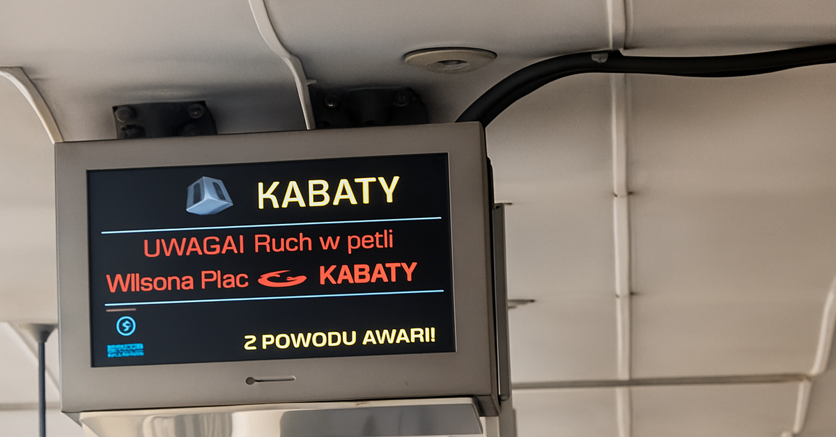 Awaria zasilania w metrze M1 w Warszawie. Skrócona trasa Kabaty – Plac Wilsona