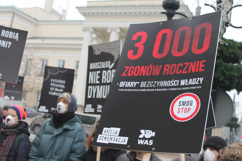 Protest antysmogowy Warszawa. Piotr Halicki 7