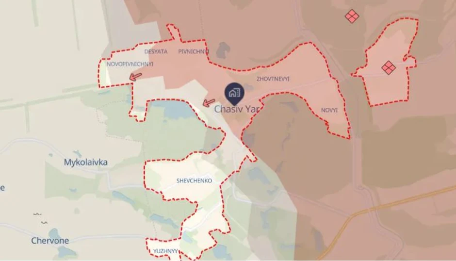 Mapa Časiv Jar, 30. jul 2025.