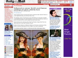 Twarze gwiazd na malarskich arcydziełach