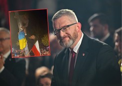 Szokujące sceny na wiecu Grzegorza Brauna. Policja reaguje