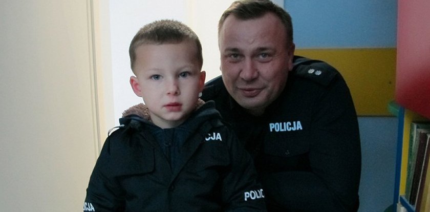 Dzielny Adaś został policjantem