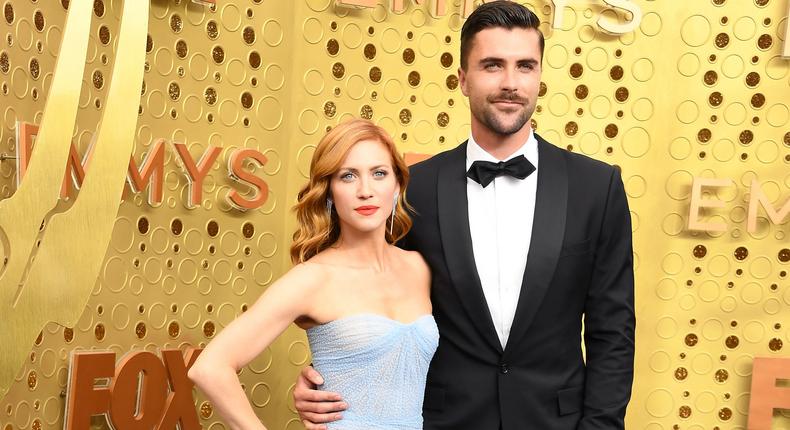Brittany Snow and Tyler Stanaland at the 2019 Emmys in Los Angeles.Steve Granitz/WireImage