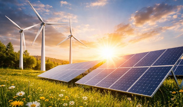 Održiva energija pri zalasku sunca