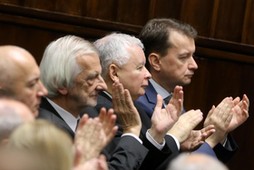 Joachim Brudziński, Ryszard Terlecki, Jarosław Kaczyński i Mariusz Błaszczak