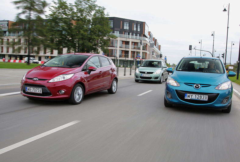 Małe, stylowe i trwałe miejskie auta za 25 tys. zł - Ford Fiesta kontra Suzuki Swift i Mazda 2