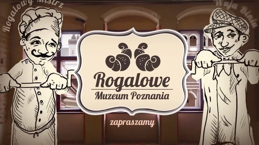 Tabliczka reklamująca muzeum rogalowe