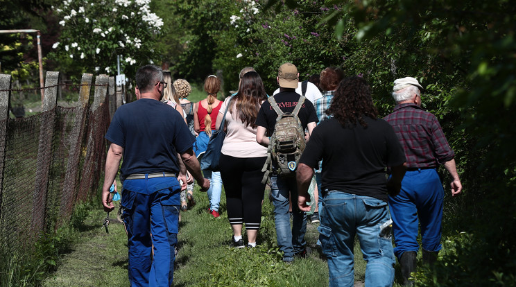 Az eltűnt villanyszerelő után kutatva tucatnyi önkéntes verődött csatárláncba /Fotó: Isza Ferenc