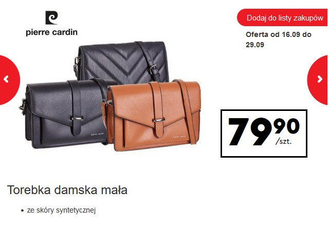 Biedronka - torebki Pierre Cardin - Moda