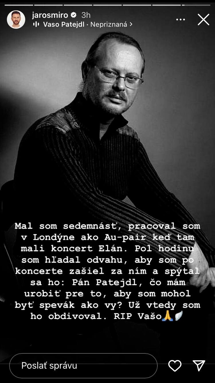 Celebrity smútia za Patejdlom.