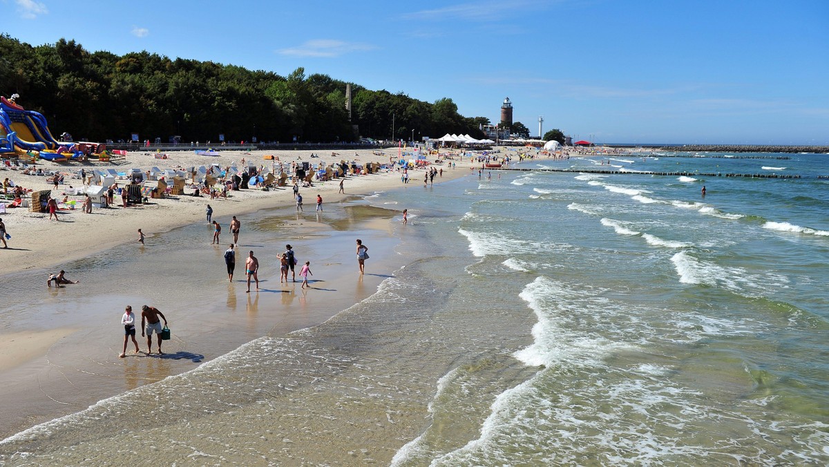 plażowicze plaża Kołobrzeg