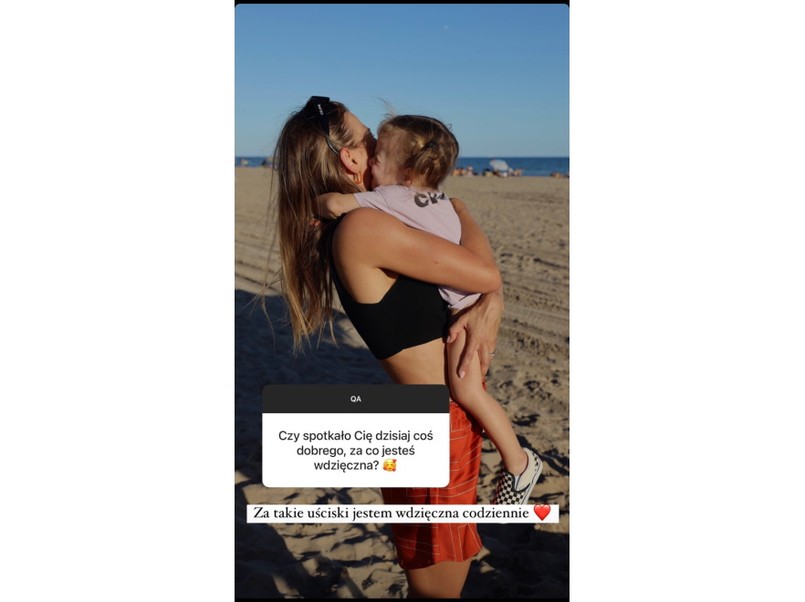 Widok InstaStories zamieszczonego na profilu Anny Lewandowskiej na Instagramie