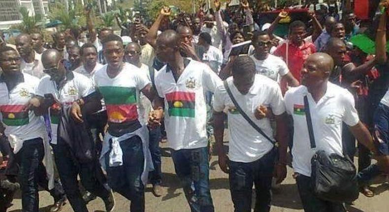 Pro-Biafra protest in Abuja on November 23, 2015