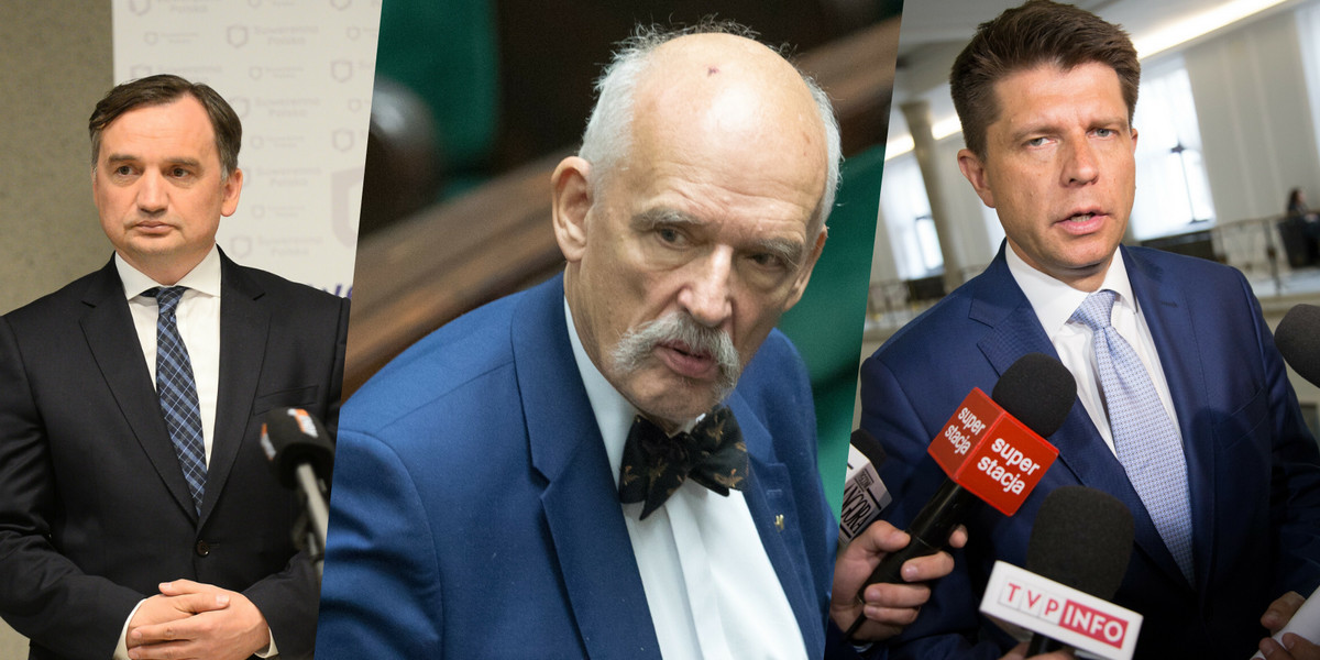Co łączy Ryszarda Petru, Janusza Korwin-Mikkego oraz Zbigniewa Ziobro? Ich partie miały kłopoty z powodu odrzucenia sprawozdań przez PKW.