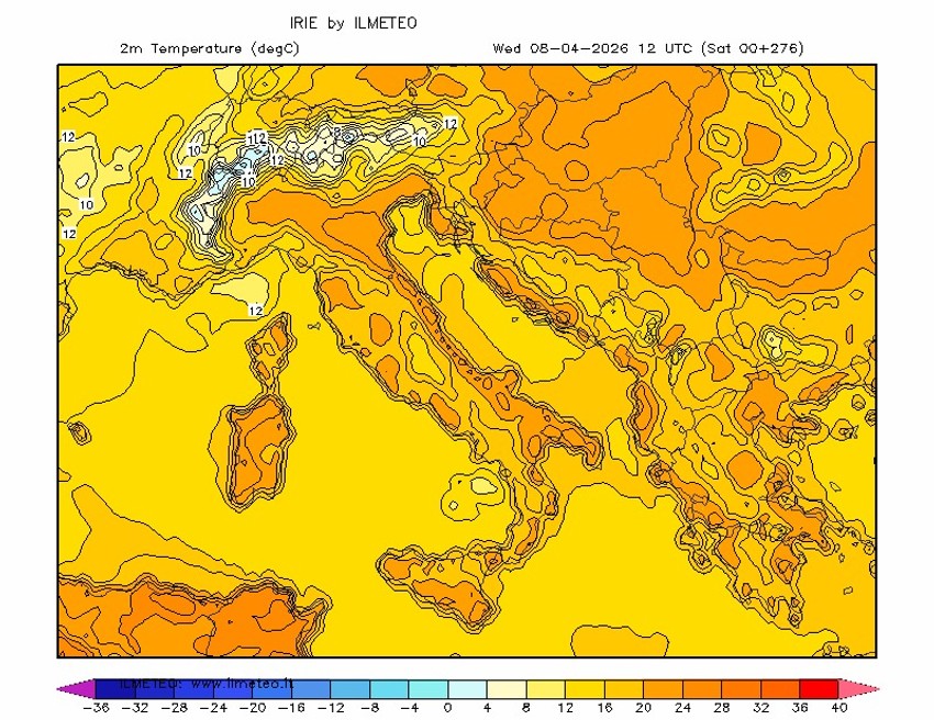 Temperature za 8. april