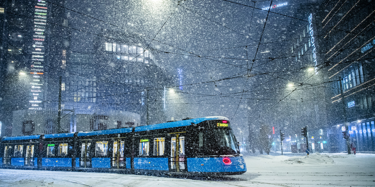Oslo pod śniegiem. 16 stycznia 2024 r.