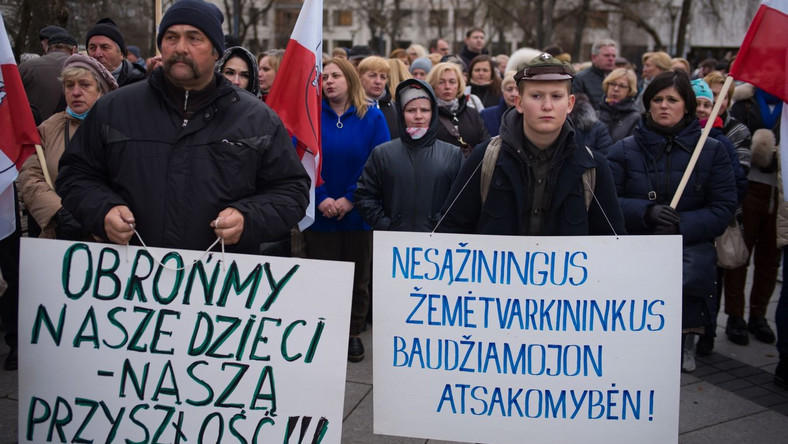 Protest Polaków z Wileńszczyzny