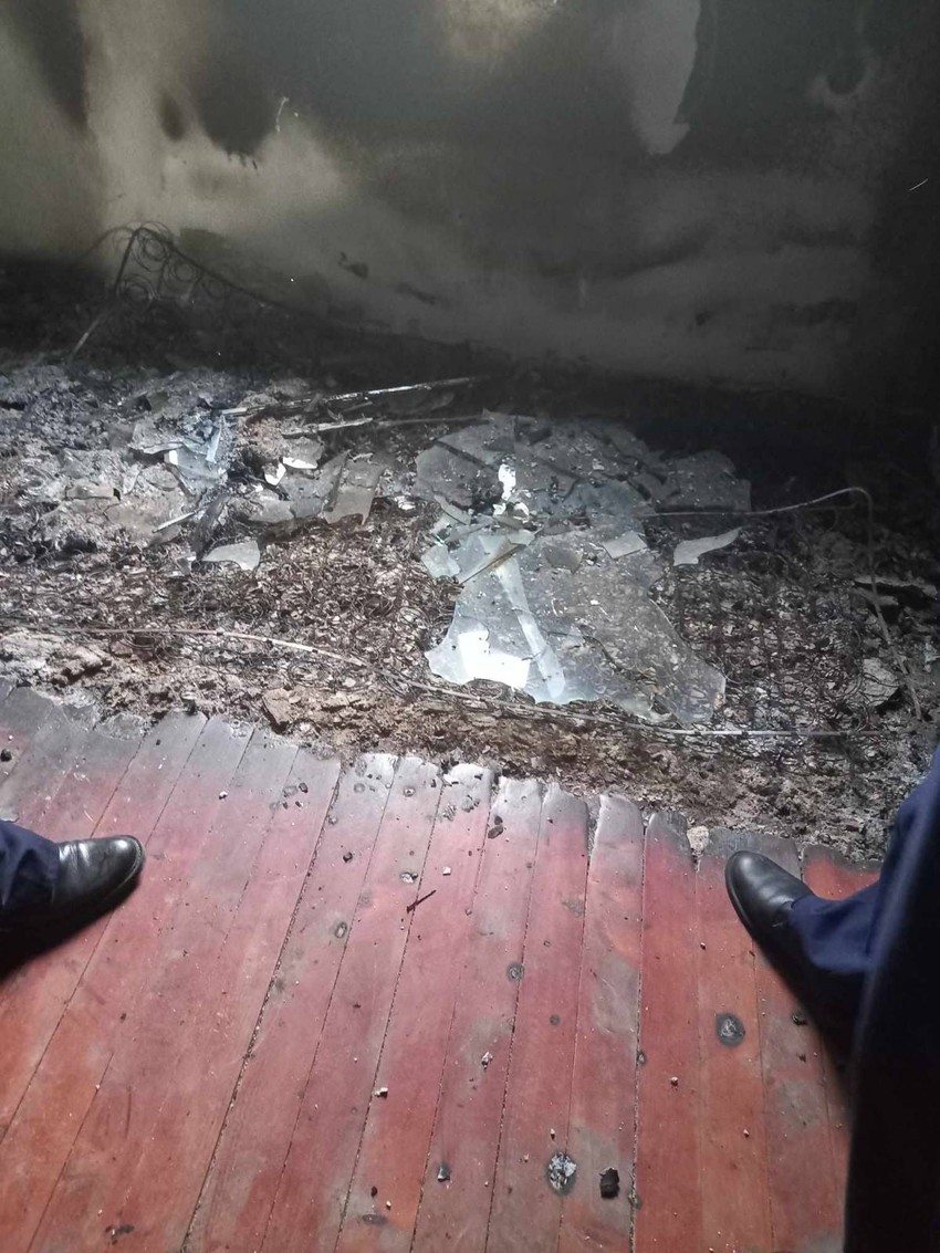 Kuća Slaviše Vujića nakon požara