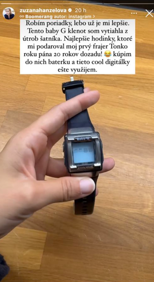 Zuzana Kovačič Hanzelová našla hodinky od svojho prvého priateľa.