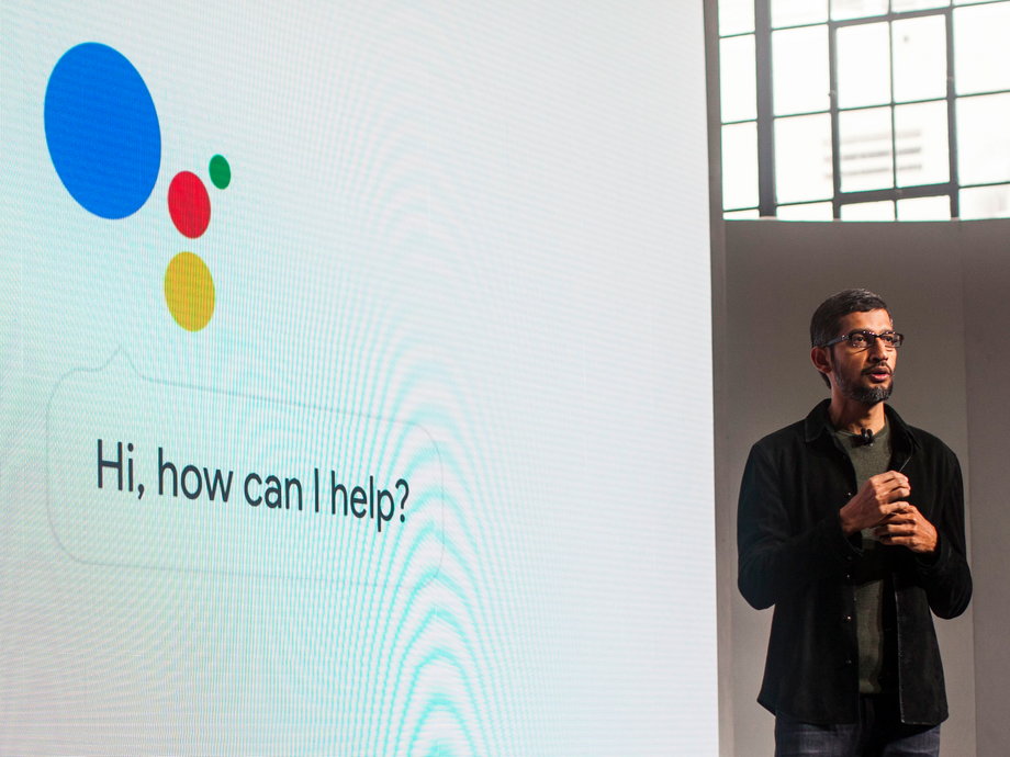 Google CEO Sundar Pichai, announcing Google Assistant.