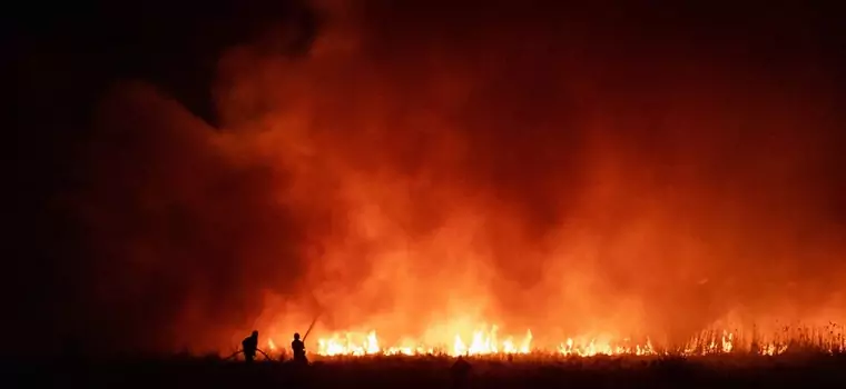 Pożar w Biebrzańskim Parku Narodowym uchwycony na zdjęciach satelitarnych