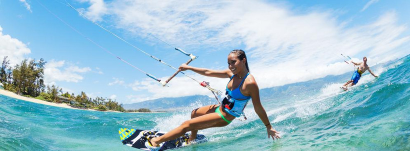 kitesurfing, wakacje, lato, sport, woda