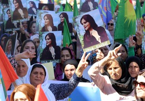 Protest solidarnosti zbog smrti Mahse Amini u Kamišliju, Sirija