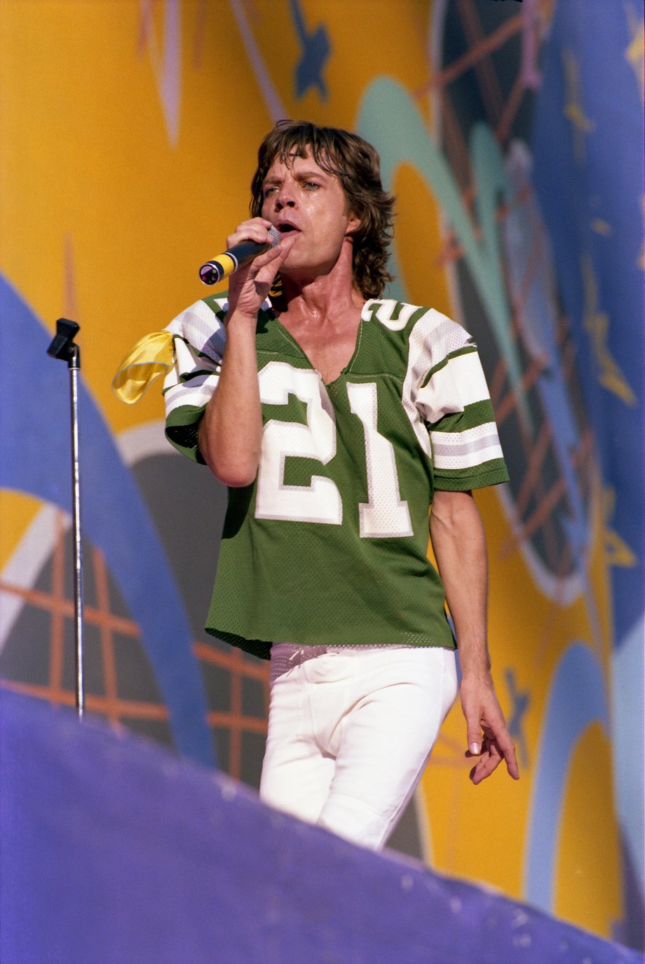 Mick Jagger na koncercie w Candlestick Park w San Francisco w Kalifornii. 17 października 1981 r.