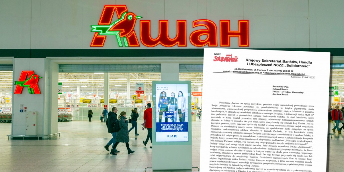 Auchan wciąż działa w Rosji, mimo agresji tego kraju na Ukrainę