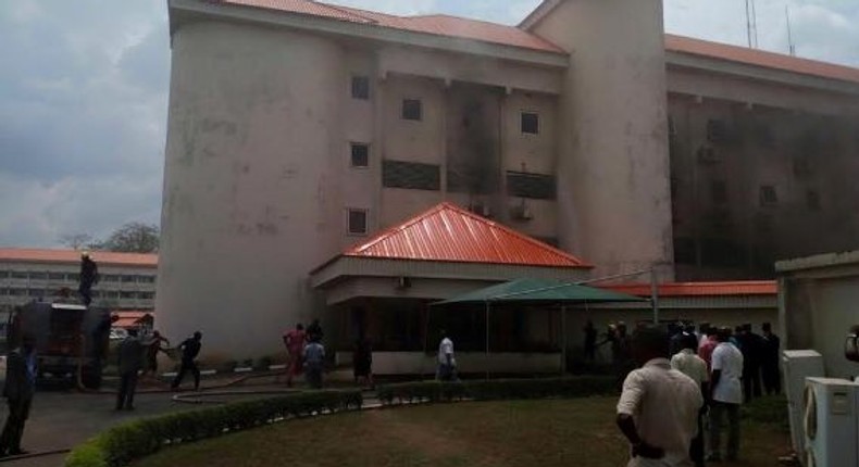 Fire guts the Ondo State Governor's lodge in Akure