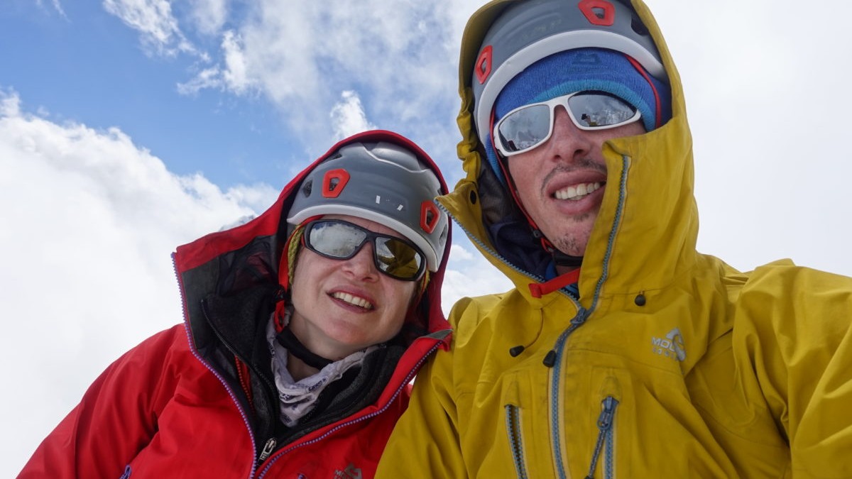 Alpinista Ondrej Húserka s priateľkou Evou Milovskou počas výpravy v Himalájach v údolí Khumbu